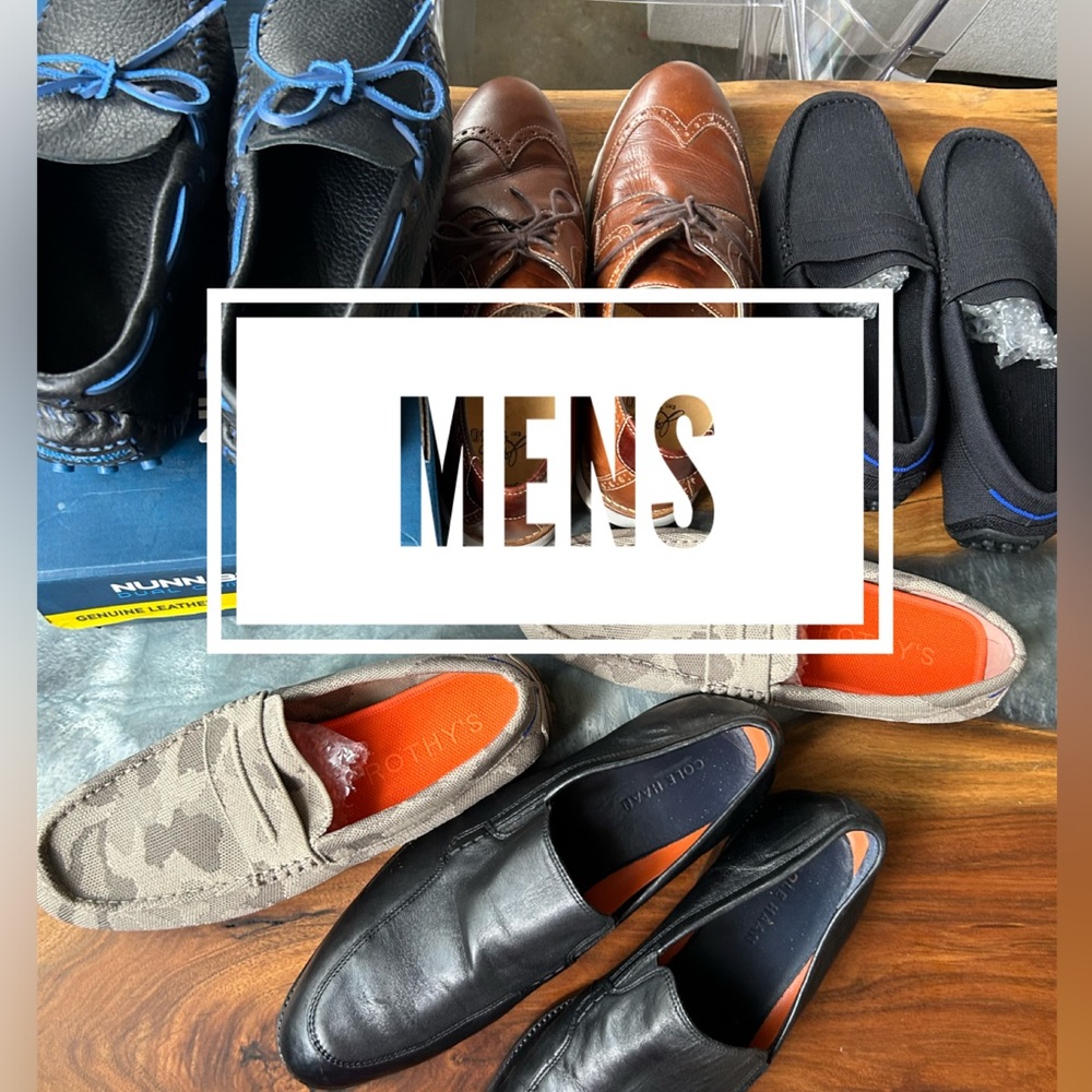 MENS SHOES and CLOTHES and HATS! Some brand new!